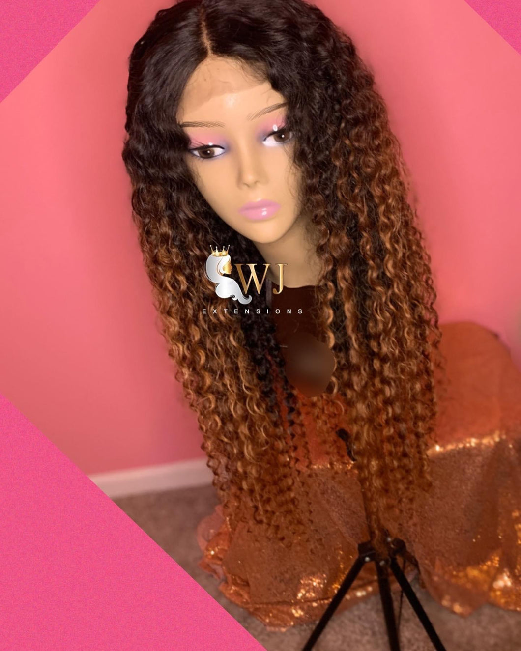 30' custom Ombre Euro curl closure unit