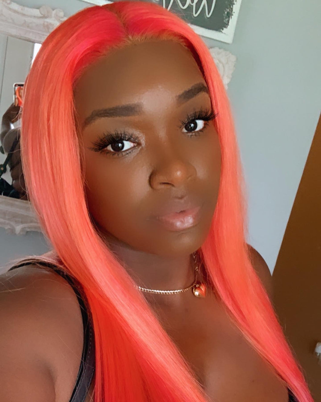 Strawberry peach 22, frontal wig unit